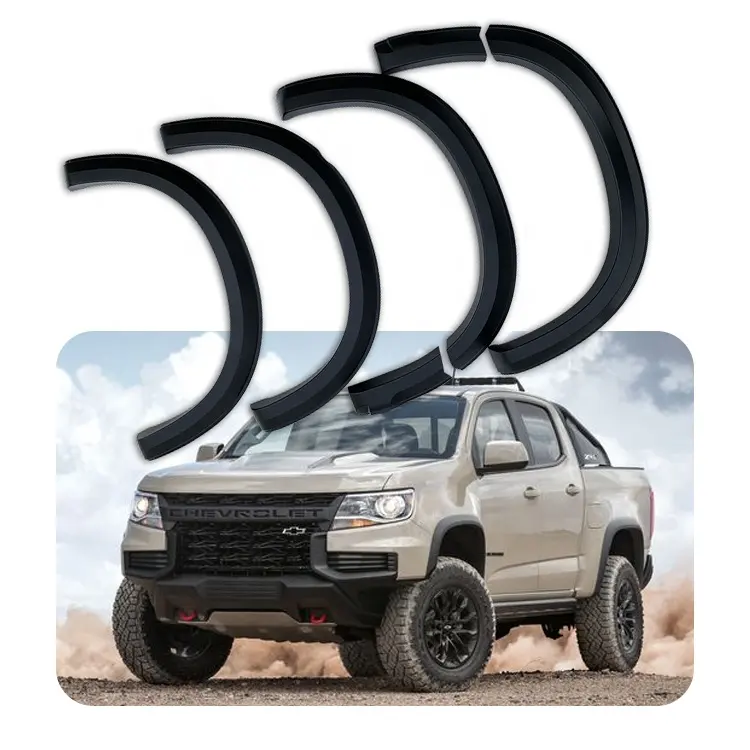 ABS Slim style Fender Flare for Colorado 2019-2021 matte black wheel arch 4x4 pickup truck Other Exterior Accessories