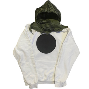 Sweat à capuche unisexe surdimensionné personnalisé avec impression sérigraphiée, coupé et cousu, en molleton 100% coton, style streetwear, avec écharpe intégrée - Product Image 3