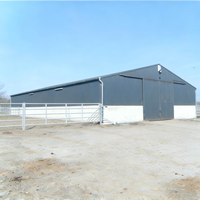 Establo Moderno para Vacas Lecheras con Estructura de Acero, Sala de Ordeño Prefabricada, Galvanizado en Caliente, a Prueba de Fugas, Longitud Personalizable