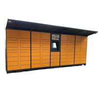 Casier à colis intelligent au design moderne, électronique, 18 compartiments, armoire métallique pour usage extérieur, salle de sport, hôtel, protection de l'environnement