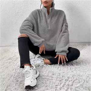 <span class=keywords><strong>Felpa</strong></span> con cappuccio da <span class=keywords><strong>donna</strong></span> con marchio 2025 personalizzabile autunno inverno nuovo pile foderato Anti-strizzacervelli da <span class=keywords><strong>donna</strong></span> - Product Image 3