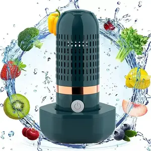 Máquina de lavar ultrassônica portátil de aço inoxidável para frutas e vegetais, à prova d'água, fácil de operar, ideal para viagens, 2023
