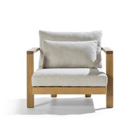 Moderne einfache Stil Garten Sessel Sofas Luxus maßge schneiderte tiefe Sitz gelegenheiten Design Massivholz Seil Weben Patio Sofa Set