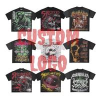 T-shirt graphique personnalisé pour hommes, coton, streetwear, Y2K, vintage, vêtements de mode surdimensionnés, fabricant en gros OEM