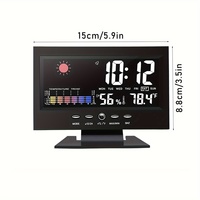 Station météo multifonctionnelle, horloge, thermomètre, hygromètre, calendrier, affichage numérique LCD, mesure de la température et de l'humidité
