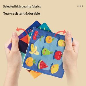 Jouets pour bébés, boîte à mouchoirs résistante aux déchirures, apprentissage de la manipulation des mouchoirs, exercice des mains, <span class=keywords><strong>livre</strong></span> en tissu pour l'éducation précoce, unisexe, 3-6 mois - Product Image 4
