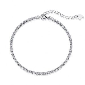 Dylam <b>Iced</b> Out Cubic Zircon Bracelet Sterling Silver 925 Tennis Bracelet Jewelry for Women - Product Image 1