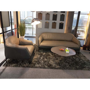 Ensemble de mobilier de réception de bureau moderne en cuir, modulaire, extensible, commercial, artistique, minimaliste, style chinois, pour les visiteurs - Product Image 1