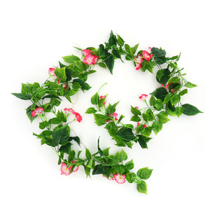 Enredaderas Artificiales de Gloriosas, Flores de Seda en Rosa, Morado, Rojo, Azul y Blanco, Decoración para Bodas y Hogar, Accesorios para Fotografía en Exteriores - Product Image 5