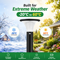 Lampes solaires pour allées extérieures, indice de protection IP65, avec 3 températures de couleur, matériau ignifuge V0, garantie de 3 ans pour le jardin