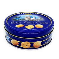 Boîte ronde en métal de qualité alimentaire, 100 pièces, emballage de biscuits