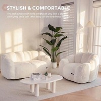 Fauteuil pouf moderne et minimaliste pour adulte, confortable, en tissu éponge haute densité, revêtement artistique, chaise de lecture pour salon