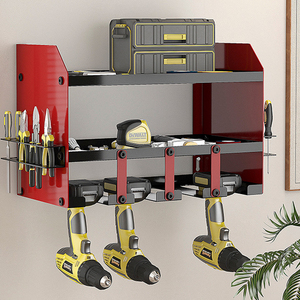 Organisateur d'outils mural en tôle sur mesure pour outils électriques, support robuste pour perceuse sans fil, organisateur d'outils mural - Product Image 3