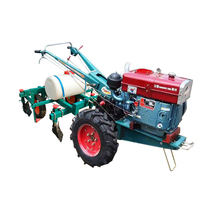 Motoculteur agricole rotatif à engrenages, moteur diesel, 15 CV, avec accessoires