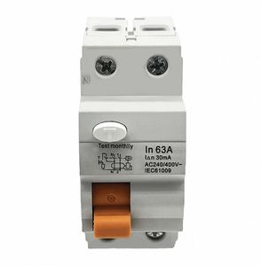 نوع تيار متردد 2P 63A 30mA جهاز تيار متبقي RCD RCCB إغلاق تلقائي ELCB RCBO Miniature - Product Image 1