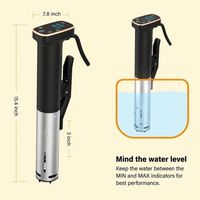 Machines sous vide 1100W avec Wi-Fi, haute performance, taille moyenne, Lelan, manuel, avec pot en verre et fonction de scellage lent