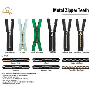 Bán Buôn Mở End Brass Cremallera Kim Loại Dây Kéo #5 Vàng Tùy Chỉnh Dây Kéo Kim Loại Cho Người Đàn Ông Áo Khoác - Product Image 4