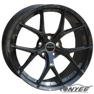 F265423 Fonyee alloy wheels auto popular 18 19 20 inch 8.5/9.5j 5X120 5X112 5X114.3 5X108 quality bright black silver car rims