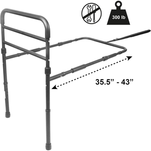 Barrière de lit de protection (hauteur du lit de 42 à 54 cm), barrière de lit rembourrée pour adulte, barrière de lit noire PEPE P40020 - Product Image 1