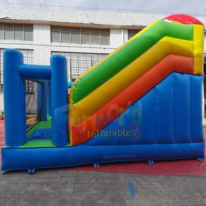 Commercial grade rainbow <b>inflatable</b> bounce house and slide combo chateau gonflable bouncy castle outdoor - Product Image 3