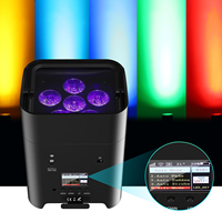 Projecteur LED RGBWA UV 6-en-1 sans fil sur batterie avec télécommande pour DJ, bar, fête, discothèque, rechargeable