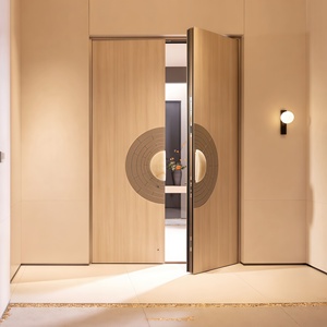 Porte de sécurité de villa de luxe Emaisun, design moderne en aluminium, isolée thermiquement, étanche, résistante au feu, antivol, résistance au feu 3 heures - Product Image 1