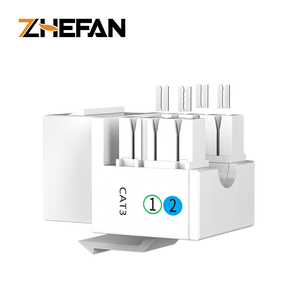 Connecteur modulaire non blindé CAT3 Keystone Jack de haute qualité Module <span class=keywords><strong>Ethernet</strong></span> RJ11 plaqué or pour plaque murale/câble LAN <span class=keywords><strong>Ethernet</strong></span> - Product Image 4