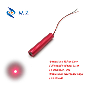 D10mm 635nm 5mW Módulo láser de punto rojo redondo completo con un pequeño posicionamiento láser de ángulo de divergencia para equipos mecánicos - Product Image 2