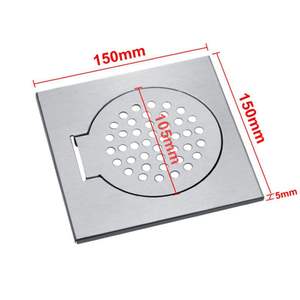 Couverture de drain de sol linéaire dissimulée en acier inoxydable 304 moderne, argentée, anti-odeur, pour salle de bain, douche, longue couverture, drainage rapide, facile - Product Image 4