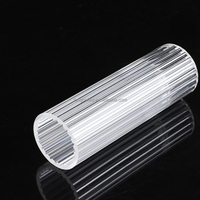Tube acrylique transparent strié de 100 mm (4 pouces) – Grand tube cannelé en PMMA transparent – Profil optique linéaire personnalisé pour affichage
