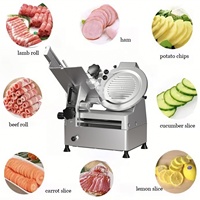 Trancheuse à viande congelée électrique automatique en acier inoxydable 220V, microtome, capacité 100kg/h, pour restaurant, magasin alimentaire, neuve