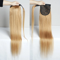 Extensions de cheveux queue de cheval à clipser double épaisseur, prix de gros, en cheveux humains Remy, couleur piano