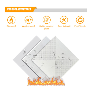 Plaque de <span class=keywords><strong>plafond</strong></span> suspendu en aluminium perforé de haute qualité, absorption acoustique, <span class=keywords><strong>faux</strong></span> <span class=keywords><strong>plafond</strong></span> 600x600 pour bureau, centre commercial - Product Image 3