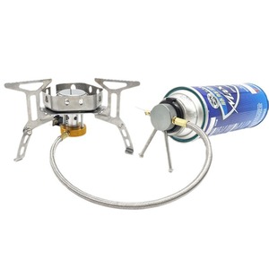 Estufa de Camping para Exteriores, de Acero Inoxidable, con Manguera Adaptadora, Quemador de Gas Plegable para Cocinar al Aire Libre - Product Image 5