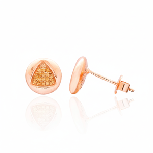 Triangle Design Citrine Zircon Boucles d'oreilles Turksih gros Bijoux en argent sterling 925 faits à la main - Product Image 2