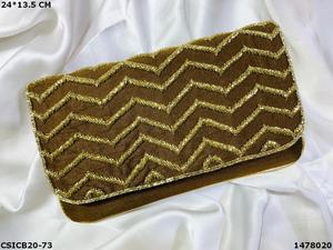 Pochette en soie brodée à la main de créateur avec perles Sacs de soirée élégants pour la mariée - Product Image 4