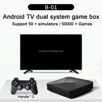 Console de jeu TV B01 de haute qualité, manettes sans fil, 64 Go, prise EU/US avec 30 000 jeux