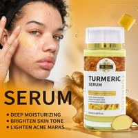 Ensemble au Curcuma Anti-Acné et Anti-Taches Foncées, Crème Éclaircissante Visage, Sérum Blanchissant et Lait Corporel au Curcuma, Kit de Soins pour Peau Noire