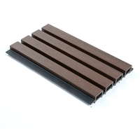 Panneaux muraux composites en bois et plastique co-extrusion Panneaux muraux décoratifs en bois composite pour mur extérieur