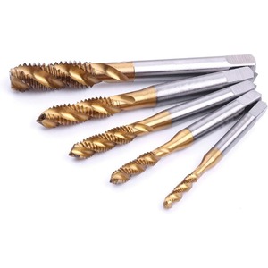 Machuelo de Rosca M6 de 1/4-20 con 3 Estrías en Espiral, Machuelos de Rosca <span class=keywords><strong>Guhring</strong></span> DIN371/376 con Recubrimiento para Estampado/Fundición/Forja - Product Image 4