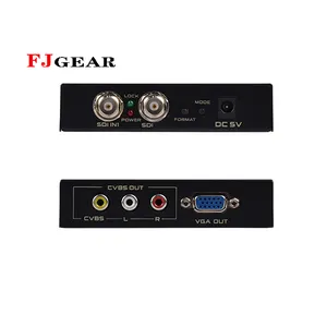 FJGEAR SDI เป็น Vga + Cvbs Converter SDI ในและ VGA,CVBS,SDI Out Converter อินพุต Sdi 3G/HD/SD