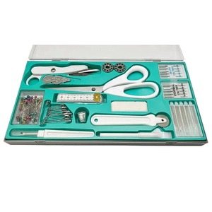 134Pcs DIY May <span class=keywords><strong>Kit</strong></span> Công Cụ Thiết Lập Mini Kéo Organizer May Tay Kéo Đan Dệt Du Lịch Vải Cotton Trường Hợp - Product Image 2