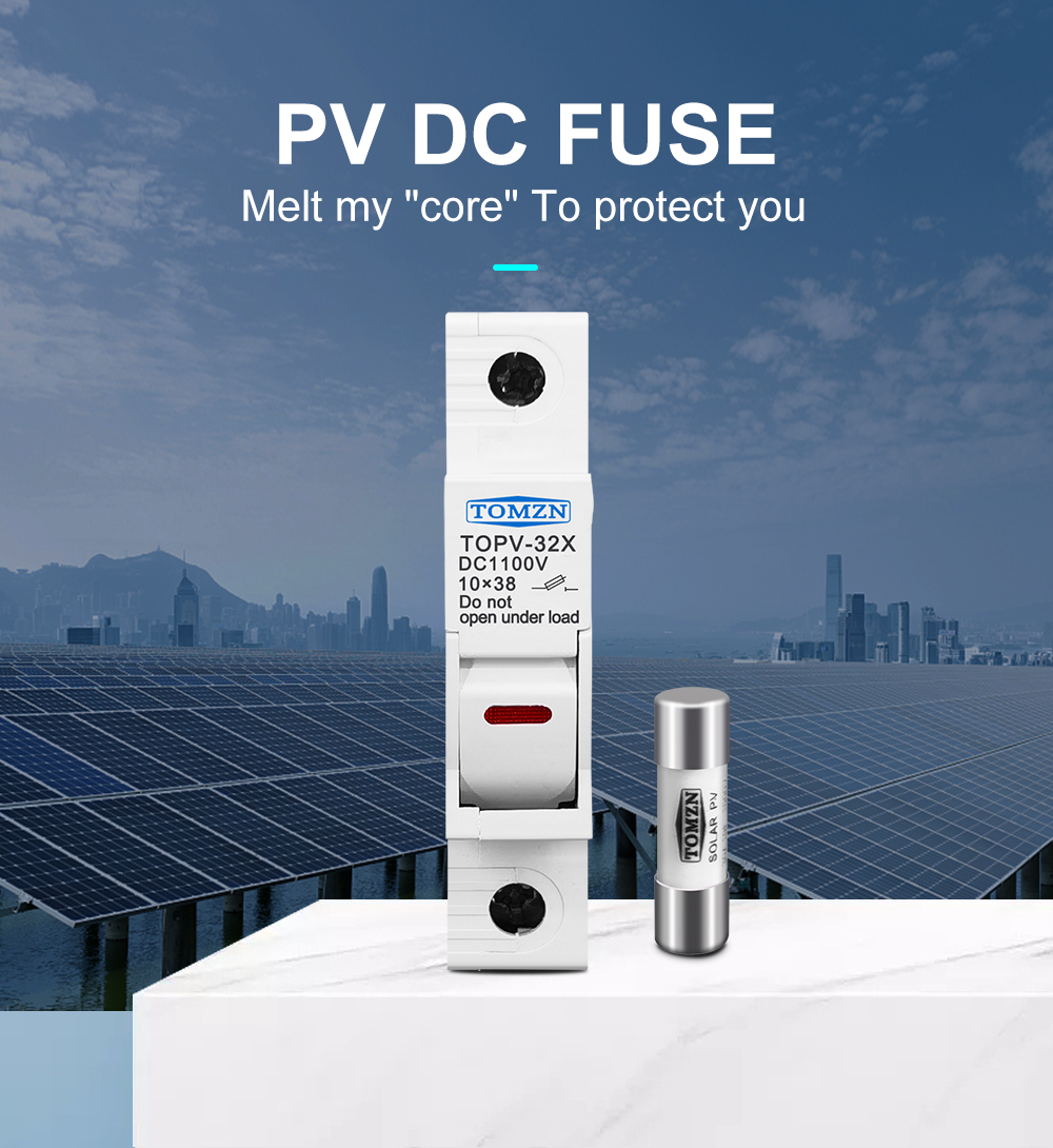 1P Solar PV 1100V Fuse Holder suitable for 10*38mm PV fuse Fuse Link for solar system protection Base Photovoltaic Protector gpV