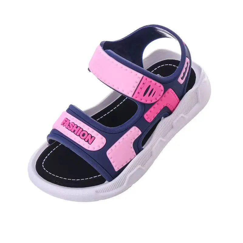 Boys and Girls Soft Sandals 2023 New Middle-aged Children Cheap summer Shoes Kids Non-slip Soft-soled Student Beach Shoe