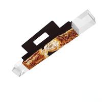 Boîte de boulangerie rectangulaire transparente personnalisée en PET avec poignée pour croissants longs, pâtons de pâte feuilletée, rouleaux Yaki, baguettes, pains à hot-dogs