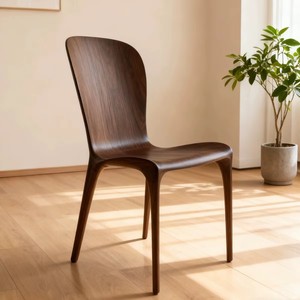 Silla <span class=keywords><strong>Eureka</strong></span> de Madera Maciza con Respaldo Curvo y Encaje de Espiga y Mortaja para Comedor, Sala de Estar u Oficina - Product Image 1