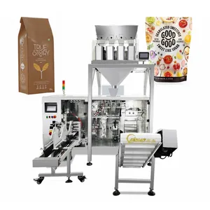 Automatic Grain Salt Brown Sugar Premade Paper Bag Pick Fill Seal Pack Filling And Packing Machine