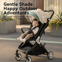 Poussette légère en aluminium personnalisable avec logo OEM – Poussette de voyage pliable ultra-compacte approuvée pour cabine, pour nourrissons et tout-petits