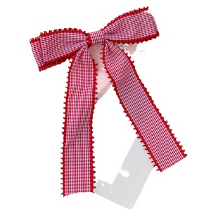 Sweet Bowknot Haars pangen Preppy Style Grid Bow Langes Band Haars pangen Mädchen Haarschmuck - Product Image 3