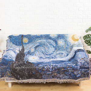 Coperta in cotone <span class=keywords><strong>Van</strong></span> <span class=keywords><strong>Gogh</strong></span> coperta per asciugamano in tessuto notturno cielo stellato - Product Image 2